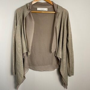 Zara Knit Women's Open Front Knit Cardigan Wrap Long Sleeve‎ Lined Size Medium